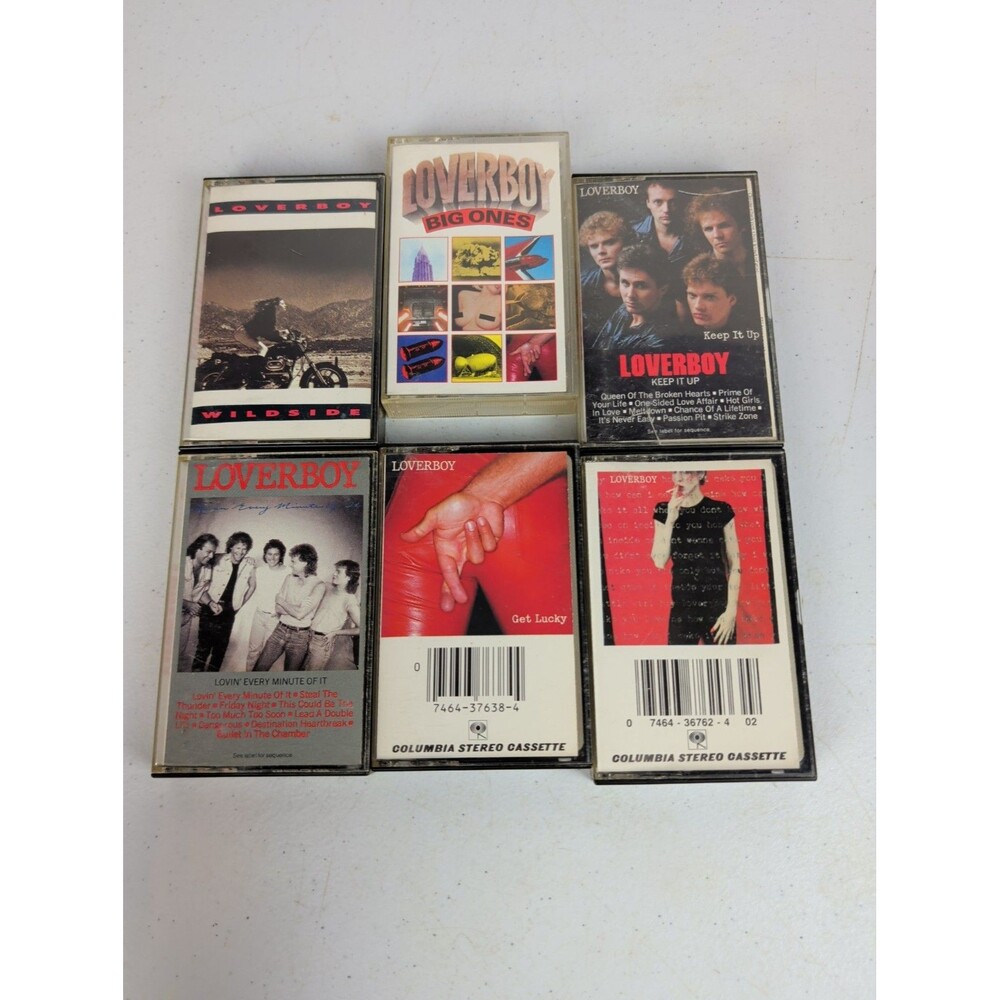 Loverboy Cassette Tape Lot Of 6: Self-Titled Loving Every Minute Of It Get Lucky